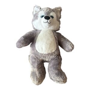 Build a Bear 16” Great Wolf Lodge Wiley The Wolf Gray White Plush Stuffed Animal